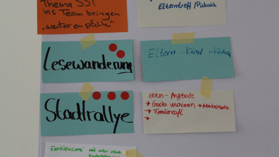 Eindrücke des Workshops zur familiären Anregungsqualität © Gesundheit Berlin-Brandenburg e.V. 
